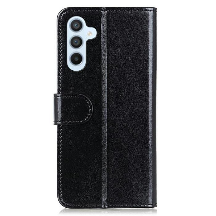 Bild 6,  Samsung Galaxy A16 / A26 5G Fodral Crazy Horse Läder Svart - Teknikhallen.se