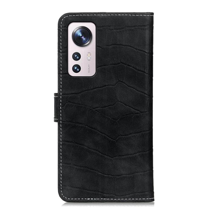 Bild 3,  Xiaomi 12 Pro Fodral Krokodil Textur Svart - Teknikhallen.se