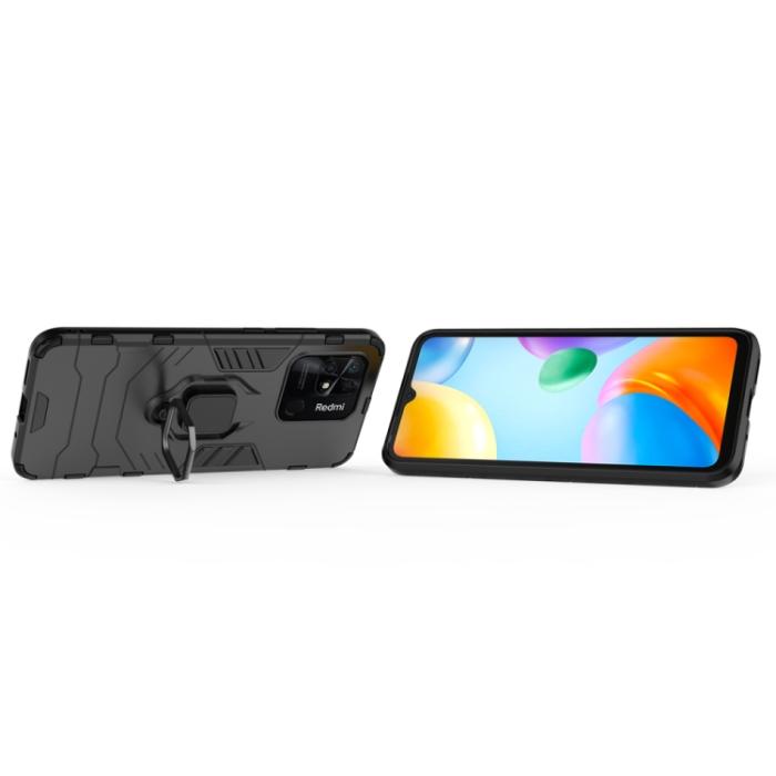 Bild 4,  Xiaomi Redmi 10C Skal Hybrid Ring Svart - Teknikhallen.se