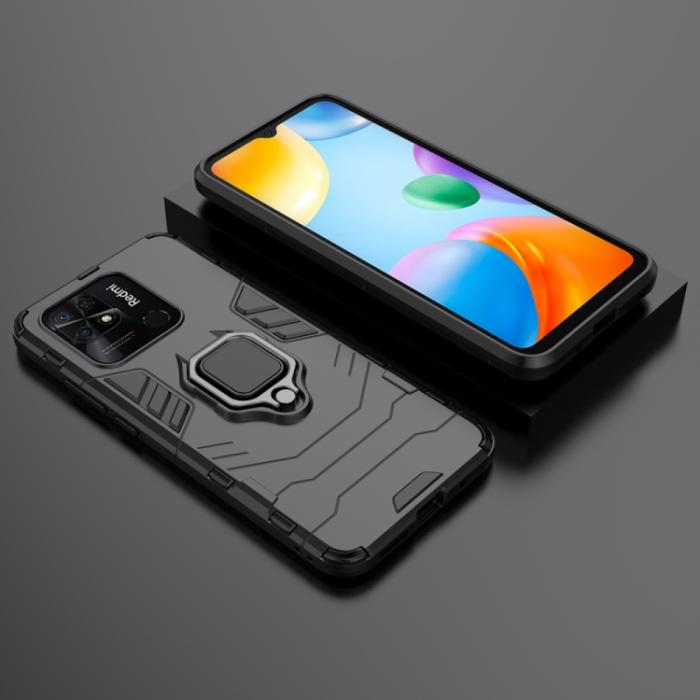 Bild 6,  Xiaomi Redmi 10C Skal Hybrid Ring Svart - Teknikhallen.se