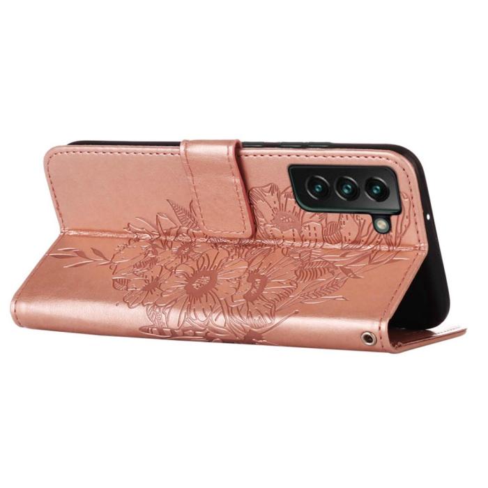 Bild 4,  Samsung Galaxy S23 Plus Fodral Fjäril Roséguld - Teknikhallen.se