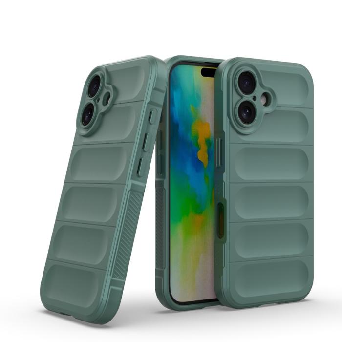 Bild 2,  iPhone 16 Plus Skal Magic Shield Grön - Teknikhallen.se