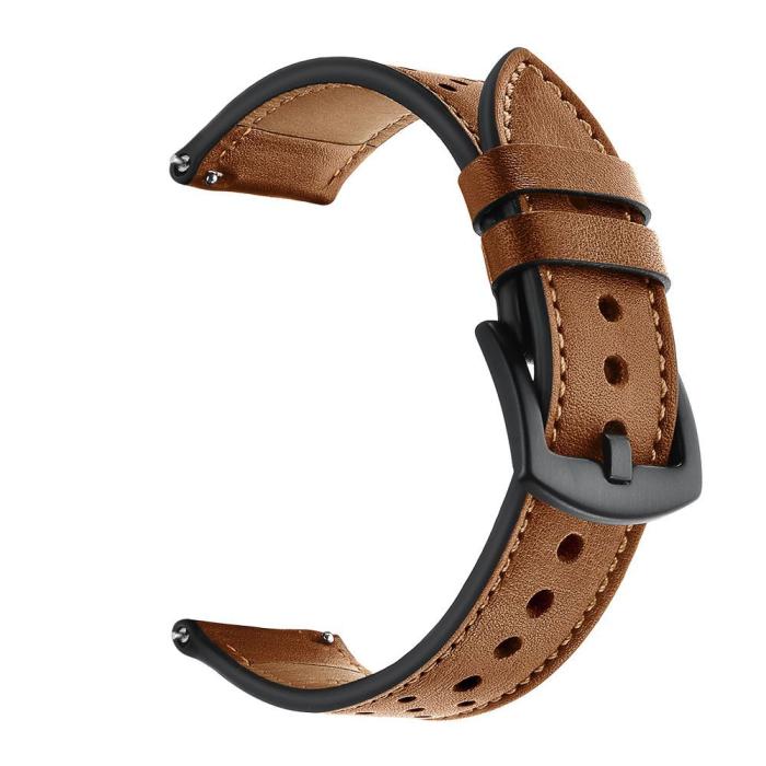 Bild 2, Tech-Protect Tech-Protect Äkta Läder Armband Galaxy Watch 4/5/5 Pro/6/7/FE Brun - Teknikhallen.se