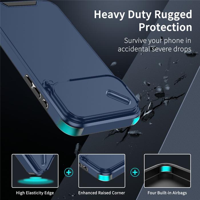 Bild 2,  iPhone 17 Pro Max Skal Hybrid Armor CamCover Blå - Teknikhallen.se