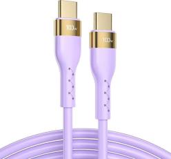 JOYROOM Joyroom 2m 100W PD USB-C / USB-C Liquid Silikon Kabel Lila - Teknikhallen.se