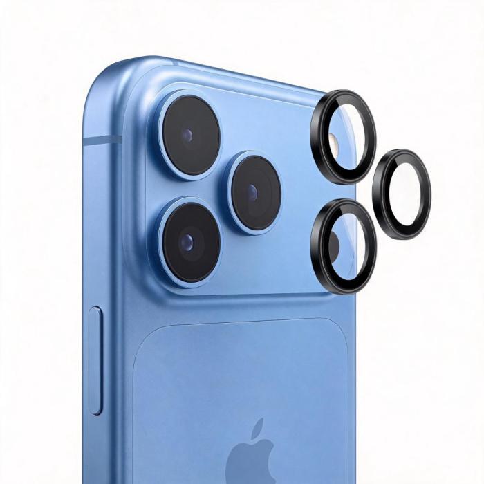 Bild 3, Tech-Protect Tech-Protect iPhone 18 Pro / 18 Pro Max Linsskydd Svart - Teknikhallen.se