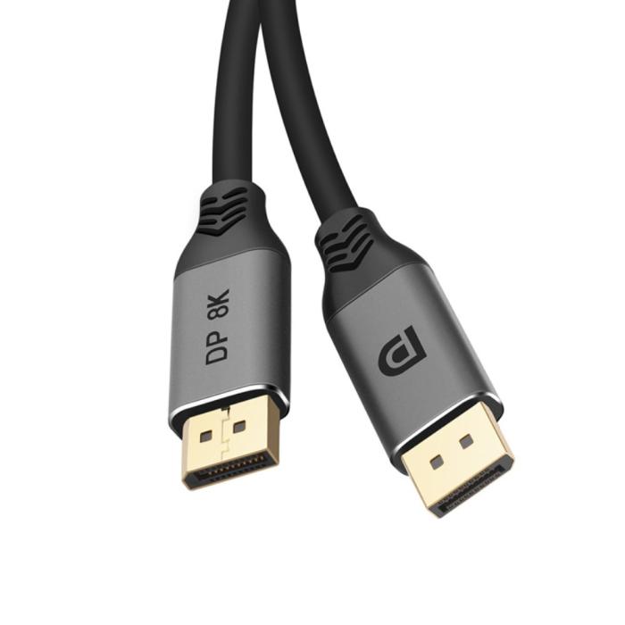 Bild 3,  DisplayPort 1.4 Hane - DisplayPort 1.4 Hane 8K 60Hz 1m Kabel Svart - Teknikhallen.se