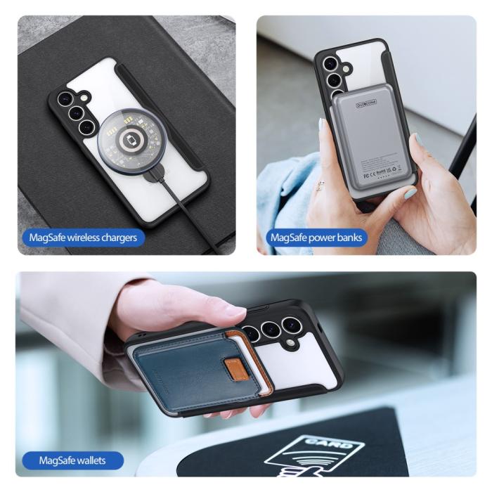 Bild 4, DUX DUCIS DUX DUCIS Galaxy S25 Fodral MagSafe Kickstand Skin X Pro Svart - Teknikhallen.se