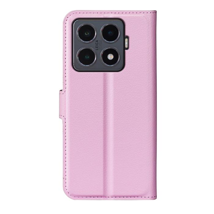 Bild 3,  Xiaomi 15T Pro Fodral Litchi Läder Ljus Rosa - Teknikhallen.se
