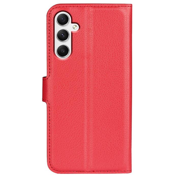 Bild 6,  Samsung Galaxy A35 5G Fodral Läder Litchi Röd - Teknikhallen.se