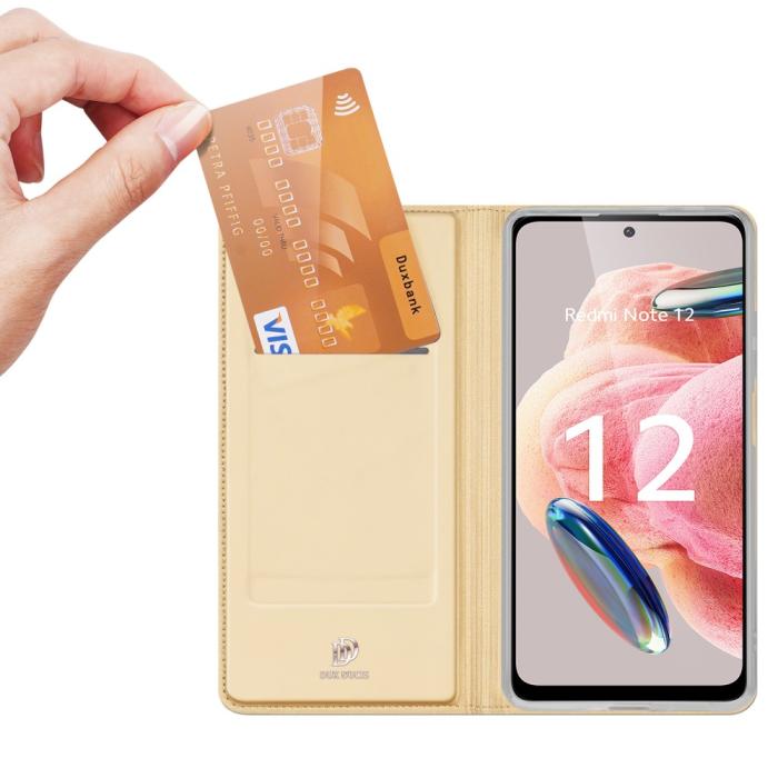 Bild 2, DUX DUCIS DUX DUCIS Xiaomi Redmi Note 12 4G Fodral Skin Pro Guld - Teknikhallen.se
