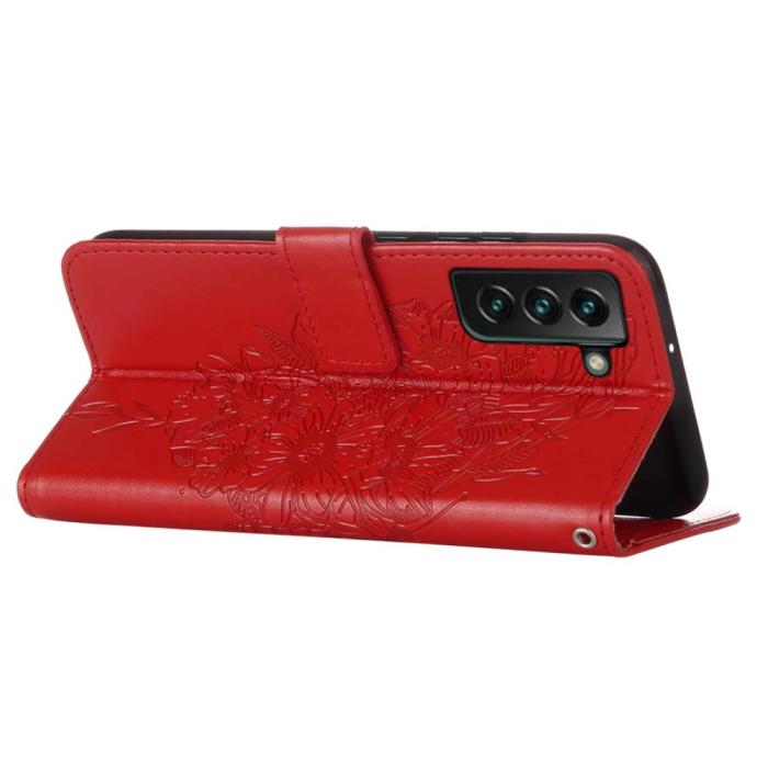 Bild 4,  Samsung Galaxy S23 Plus Fodral Fjäril Röd - Teknikhallen.se