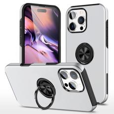  iPhone 16 Pro Skal Med Ringh&aring;llare Kickstand Silver - Teknikhallen.se