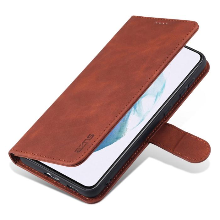 Bild 5, AZNS AZNS Samsung Galaxy S23 Plus Fodral Retro Läder Brun - Teknikhallen.se