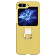  Galaxy Z Flip 6 / 7 FE Skal Skin Touch Ringh&aring;llare Gul - Teknikhallen.se