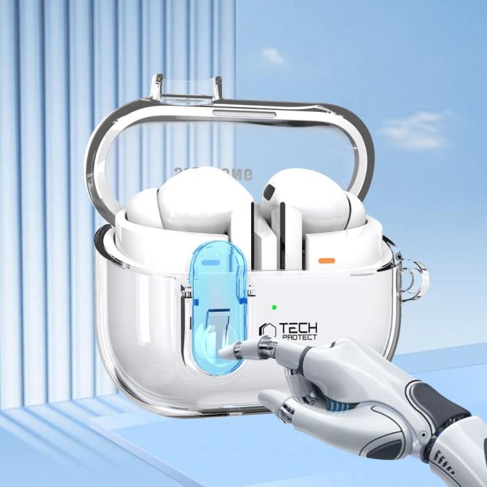 Bild 3, Tech-Protect Tech-Protect Galaxy Buds 3 / 3 Pro Skal FlexAir Transparent - Teknikhallen.se