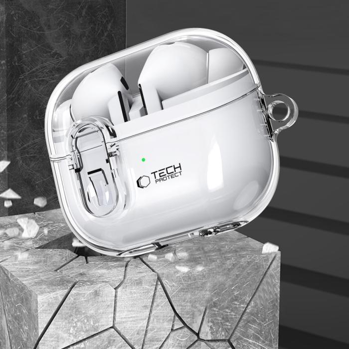 Bild 4, Tech-Protect Tech-Protect Galaxy Buds 3 / 3 Pro Skal FlexAir Transparent - Teknikhallen.se