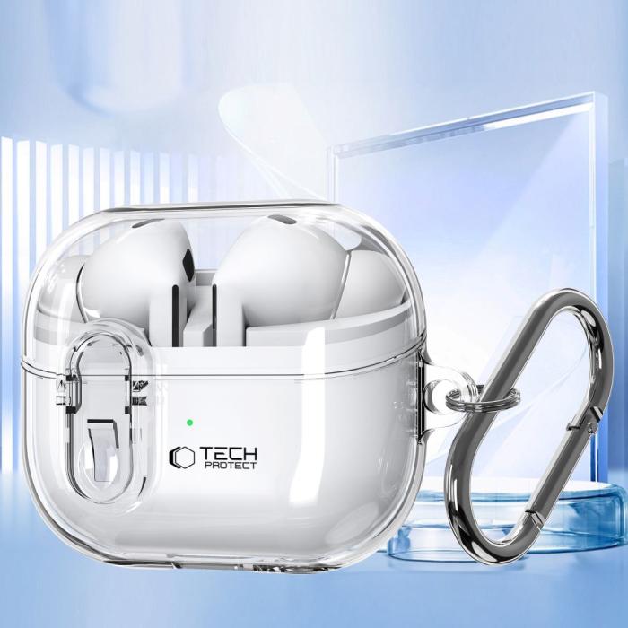 Bild 5, Tech-Protect Tech-Protect Galaxy Buds 3 / 3 Pro Skal FlexAir Transparent - Teknikhallen.se