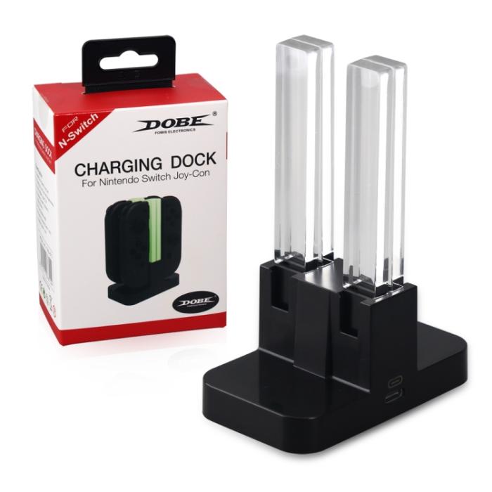 Bild 5,  DOBE Nintendo Joy-Con Laddningsstation LED Svart - Teknikhallen.se