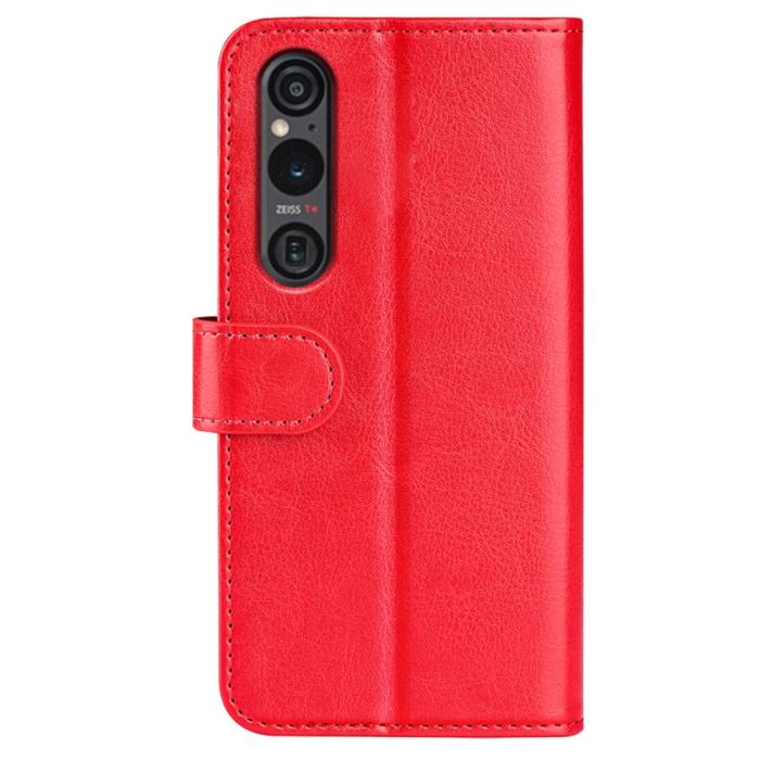 Bild 6,  Sony Xperia 1 VI Fodral Crazy Horse Läder Röd - Teknikhallen.se