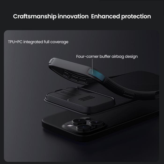 Bild 6, NILLKIN NILLKIN iPhone 16 Pro Max Skal MagSafe CamShield Pro Blå - Teknikhallen.se