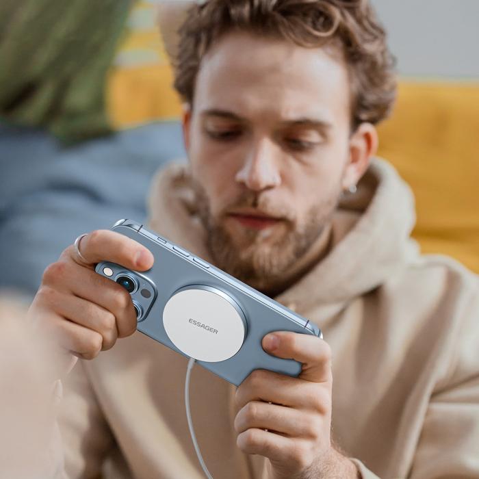 Bild 6, ESSAGER ESSAGER 15W MagSafe Trådlös Laddare Vit - Teknikhallen.se