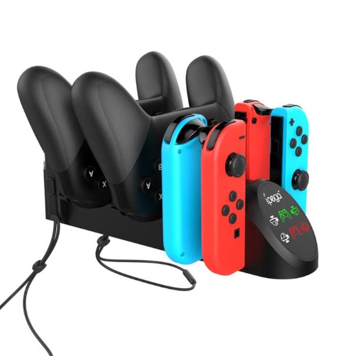 Bild 5, iPega iPega 6in1 Laddningsbas för Nintendo Switch Joy-Con/Pro - Teknikhallen.se