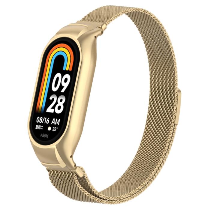 Bild 3,  Xiaomi Smart Band 8 Armband Milanese Loop Metall Guld - Teknikhallen.se