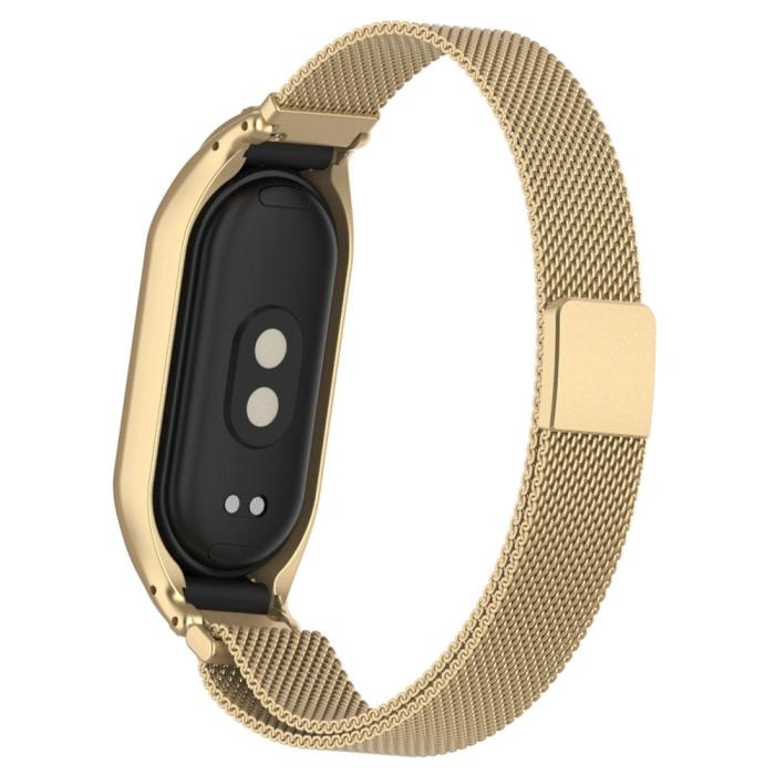 Bild 5,  Xiaomi Smart Band 8 Armband Milanese Loop Metall Guld - Teknikhallen.se