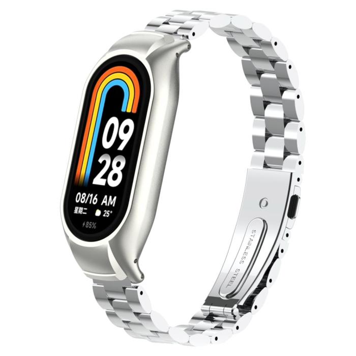 Bild 3,  Xiaomi Smart Band 8 Lyxigt Metallarmband Silver - Teknikhallen.se