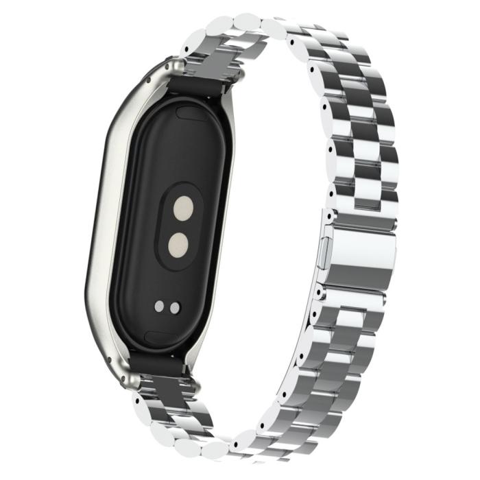 Bild 5,  Xiaomi Smart Band 8 Lyxigt Metallarmband Silver - Teknikhallen.se