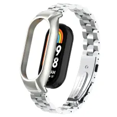  Xiaomi Smart Band 8 Lyxigt Metallarmband Silver - Teknikhallen.se