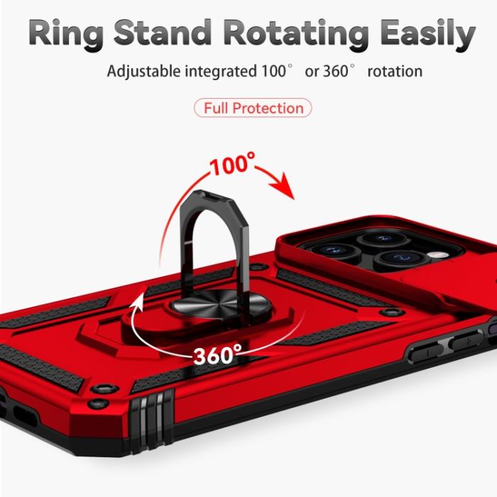 Bild 4,  iPhone 15 Pro Max Skal CamShield Armor Ring Röd - Teknikhallen.se