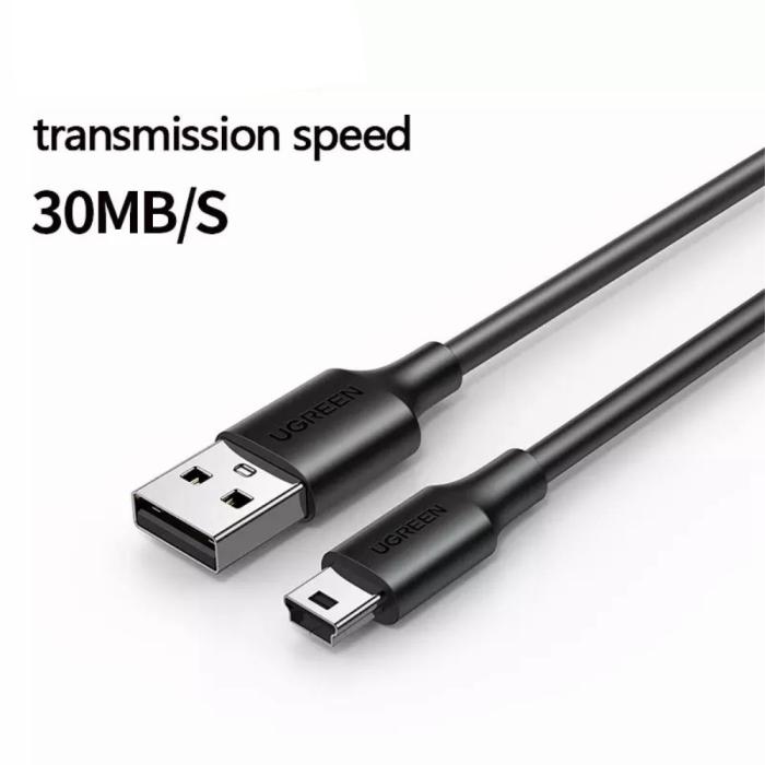 Bild 2, UGREEN UGREEN 0.5m Mini-USB Kabel Svart - Teknikhallen.se