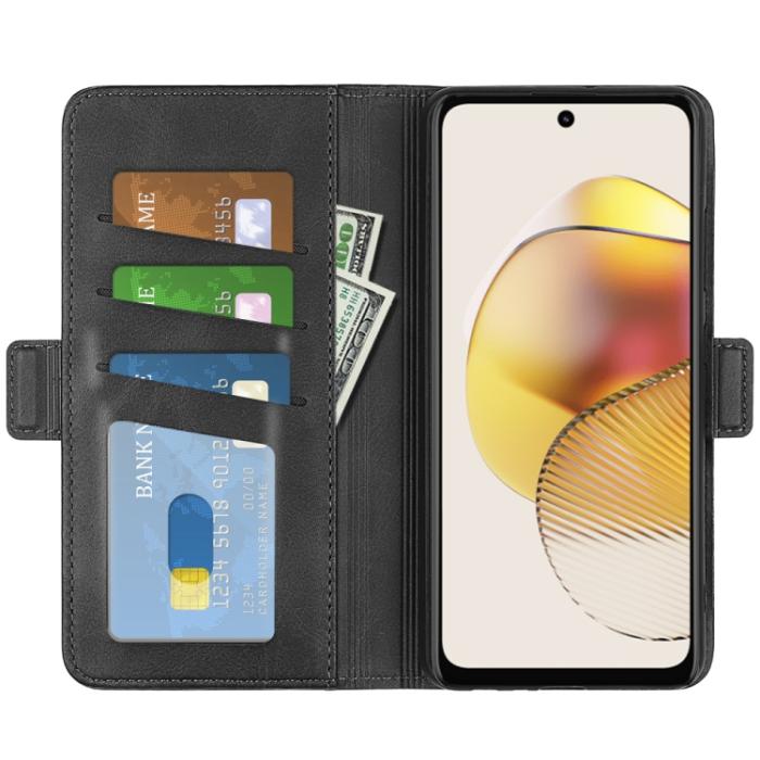 Bild 4,  Motorola Moto G73 5G Fodral Magnetisk Stängning Svart - Teknikhallen.se