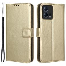  Motorola Edge 30 Fusion 5G Fodral Crazy Horse L&auml;der Guld - Teknikhallen.se