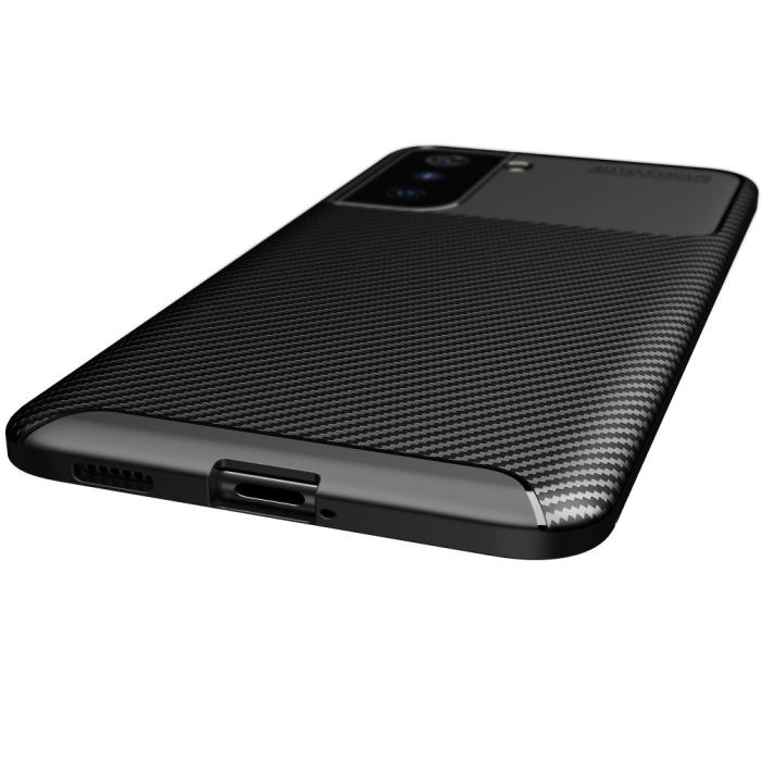 Bild 3,  Samsung Galaxy S21 - Kolfiber Textur Skal - Svart - Teknikhallen.se