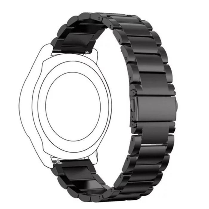 Bild 2,  Lyxigt Metallarmband I Rostfritt Stål - Svart (22 mm) - Teknikhallen.se