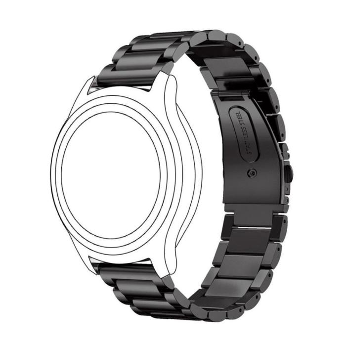 Bild 3,  Lyxigt Metallarmband I Rostfritt Stål - Svart (22 mm) - Teknikhallen.se