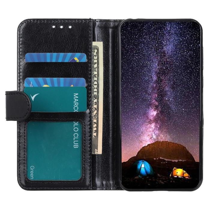 Bild 4,  Samsung Galaxy A03 Fodral Crazy Horse Svart - Teknikhallen.se