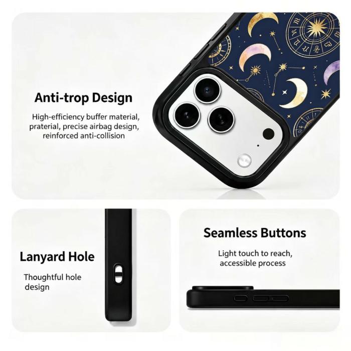 Bild 3,  iPhone 18 Pro Max/17 Pro Max Skal MagSafe UV-Mönster Måne - Teknikhallen.se