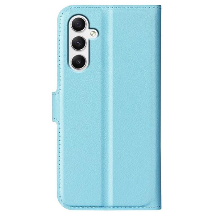 Bild 6,  Samsung Galaxy A35 5G Fodral Läder Litchi Ljus Blå - Teknikhallen.se