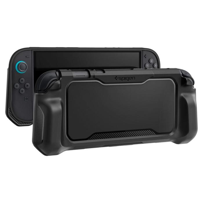 Bild 3, Spigen Spigen Nintendo Switch 2 Skal Rugged Armor Matt Svart - Teknikhallen.se