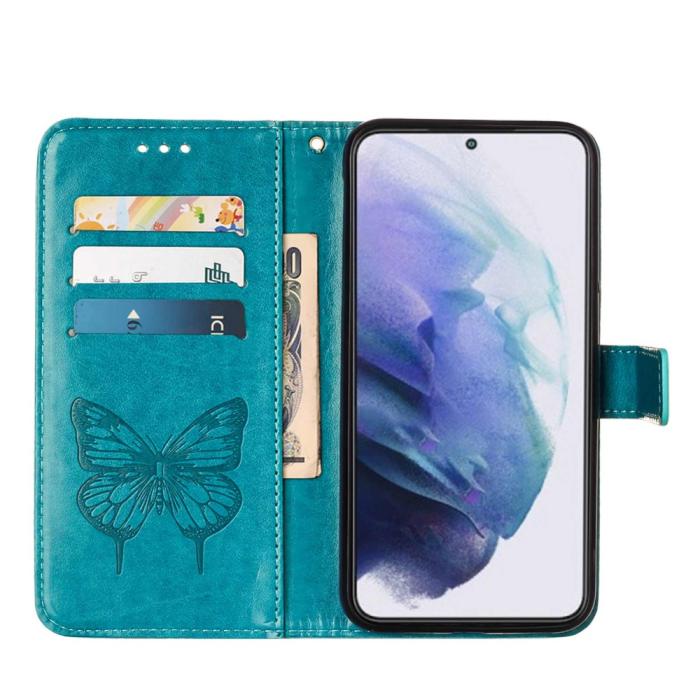 Bild 2,  Samsung Galaxy S23 Plus Fodral Fjäril Blå - Teknikhallen.se