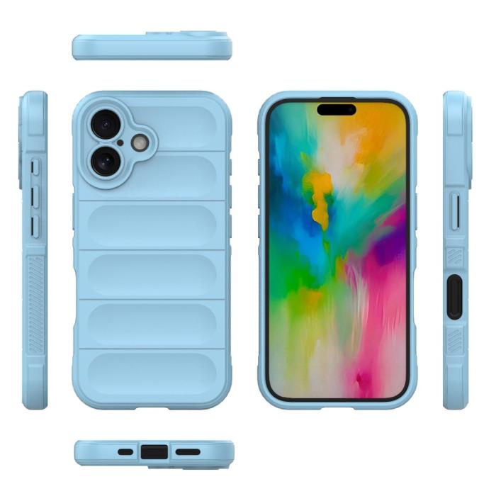 Bild 6,  iPhone 16 Plus Skal Magic Shield Ljus Blå - Teknikhallen.se