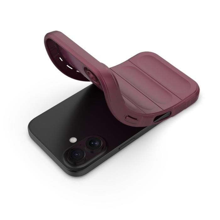 Bild 5,  iPhone 16 Plus Skal Magic Shield Vinröd - Teknikhallen.se