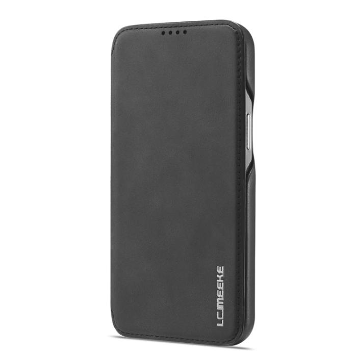 Bild 2, LC.IMEEKE LC.IMEEKE iPhone 14 Pro Fodral Slim Flip Svart - Teknikhallen.se