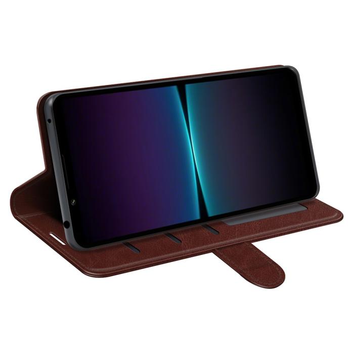 Bild 3,  Sony Xperia 1 VI Fodral Crazy Horse Läder Brun - Teknikhallen.se