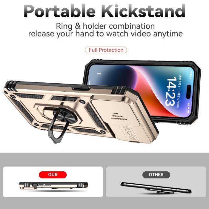 Bild 5,  iPhone 15 Pro Max Skal CamShield Armor Ring Guld - Teknikhallen.se