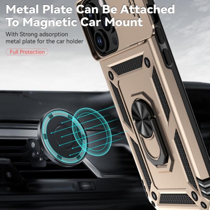 Bild 6,  iPhone 15 Pro Max Skal CamShield Armor Ring Guld - Teknikhallen.se